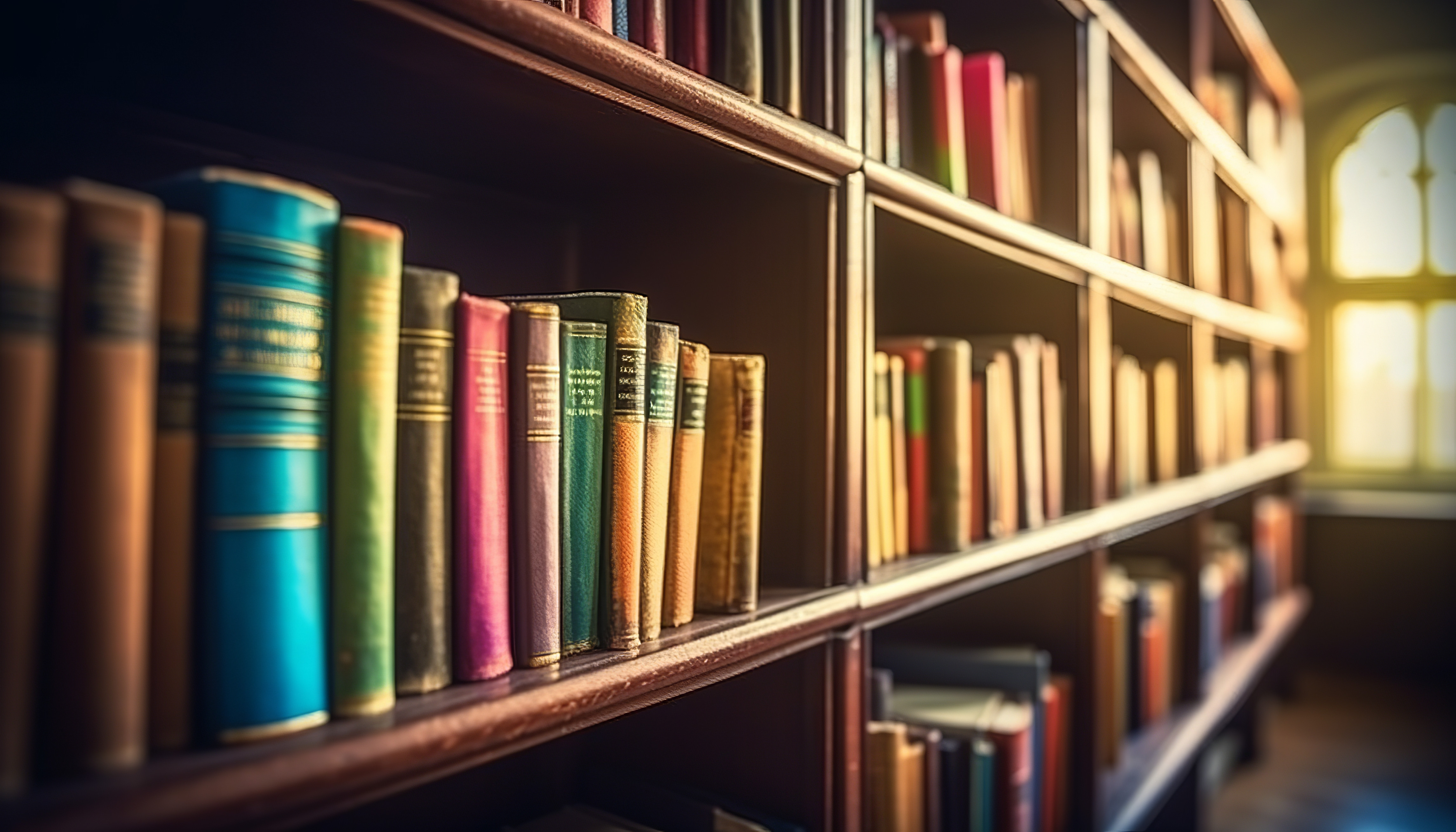 Books on a shelf